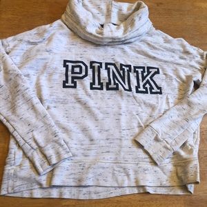 Pink cowl neck sweatshirt very nice condition Sz L